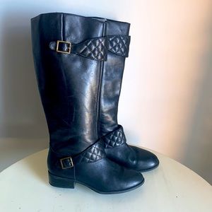 Lauren Ralph Lauren Mevah Black Leather Boots